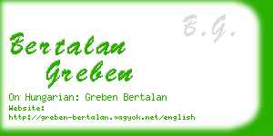 bertalan greben business card